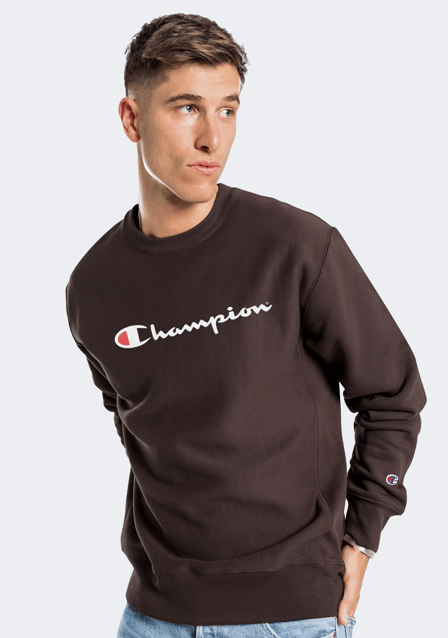 Champion Men's Script Crew Lady Brunette