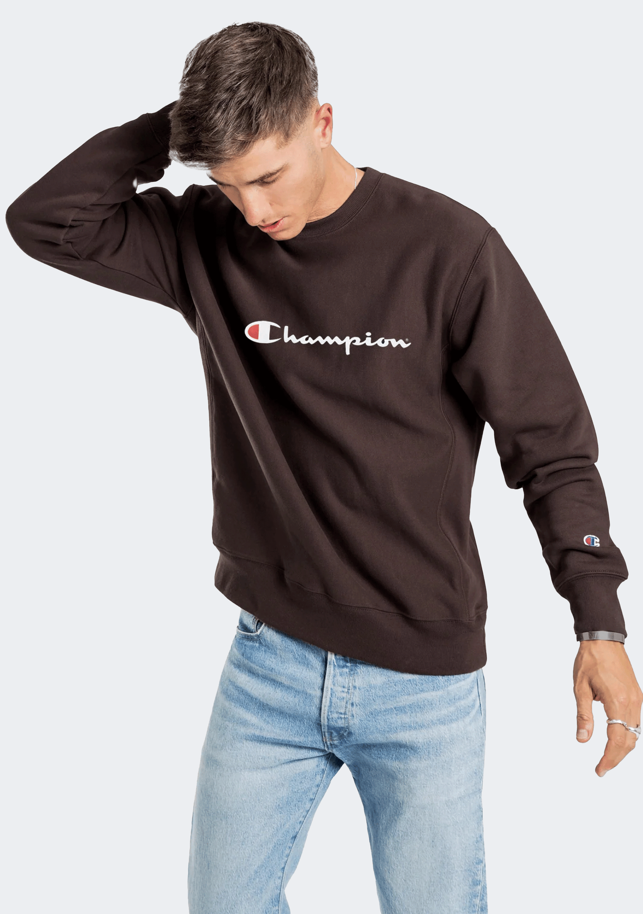 Champion Men's Script Crew Lady Brunette