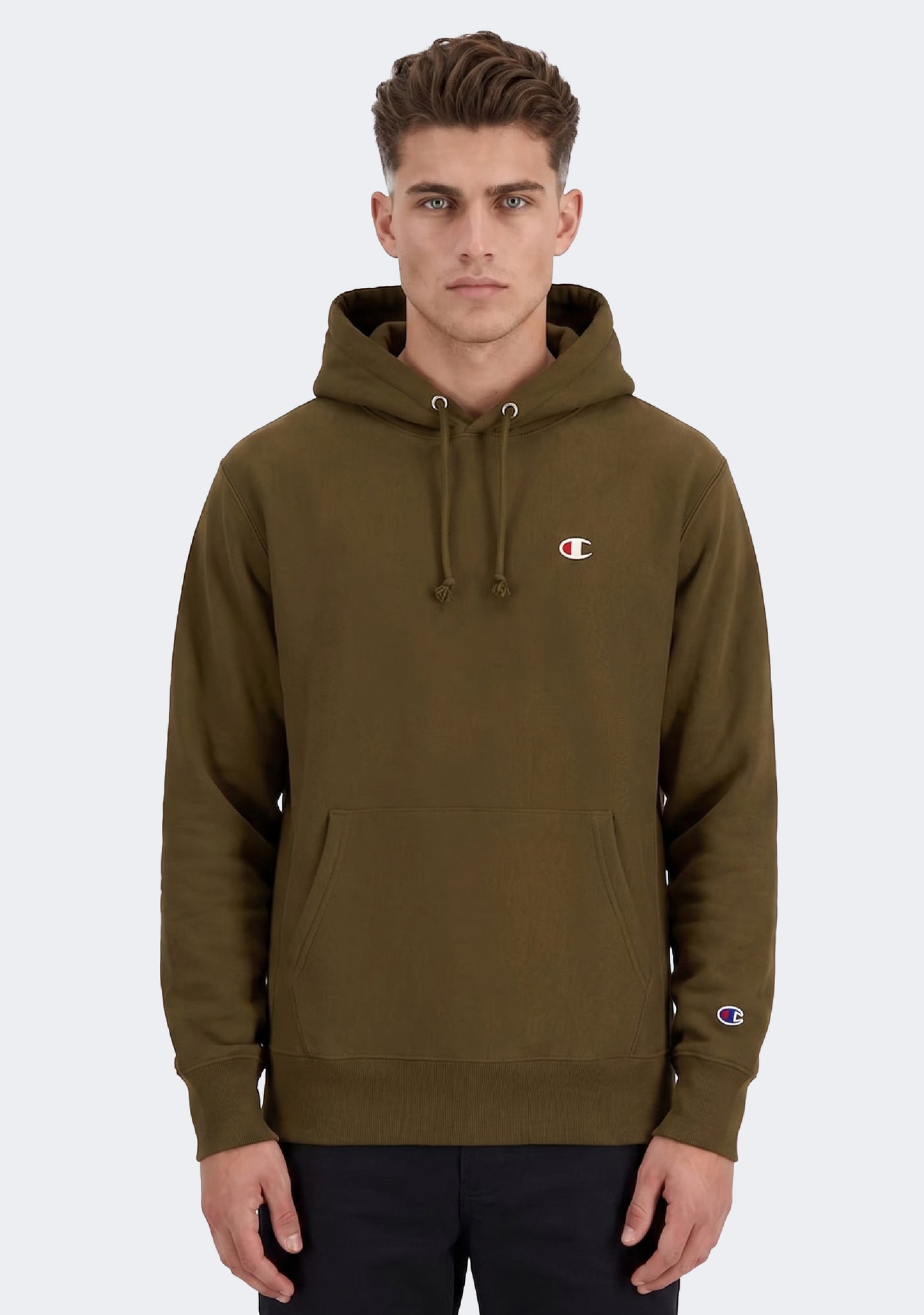 Champion Men's Reverse Weave Small C Logo Hoodie