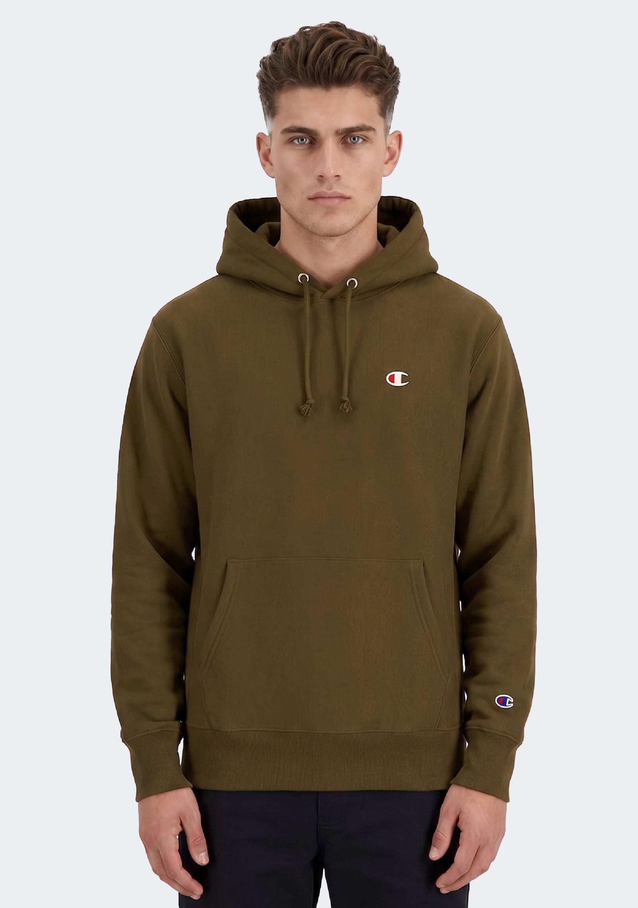 Champion Men's Reverse Weave Small C Logo Hoodie