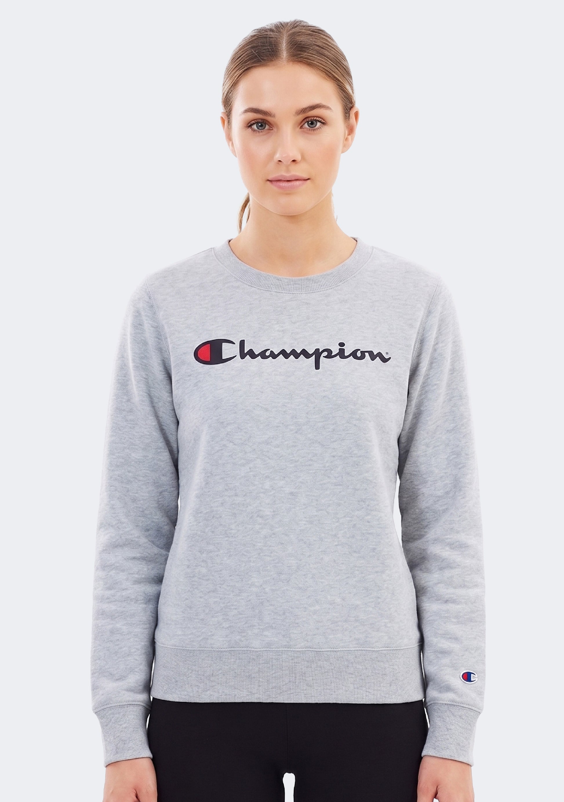 Champion Women’s Script Crew Oxford Heather