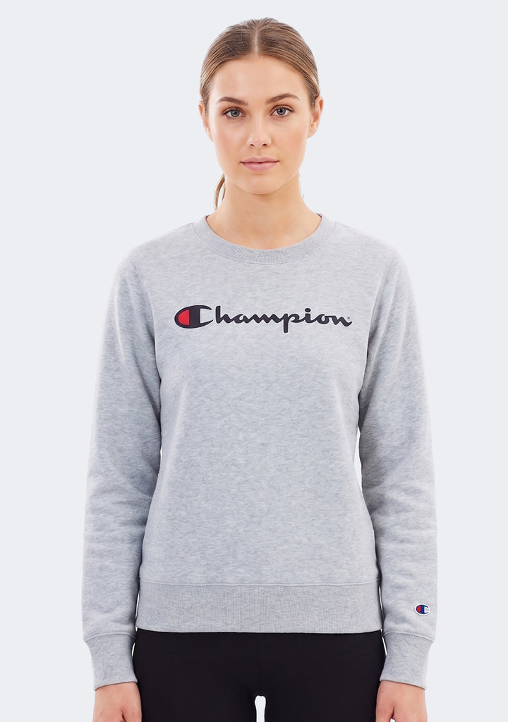 Champion Women’s Script Crew Oxford Heather