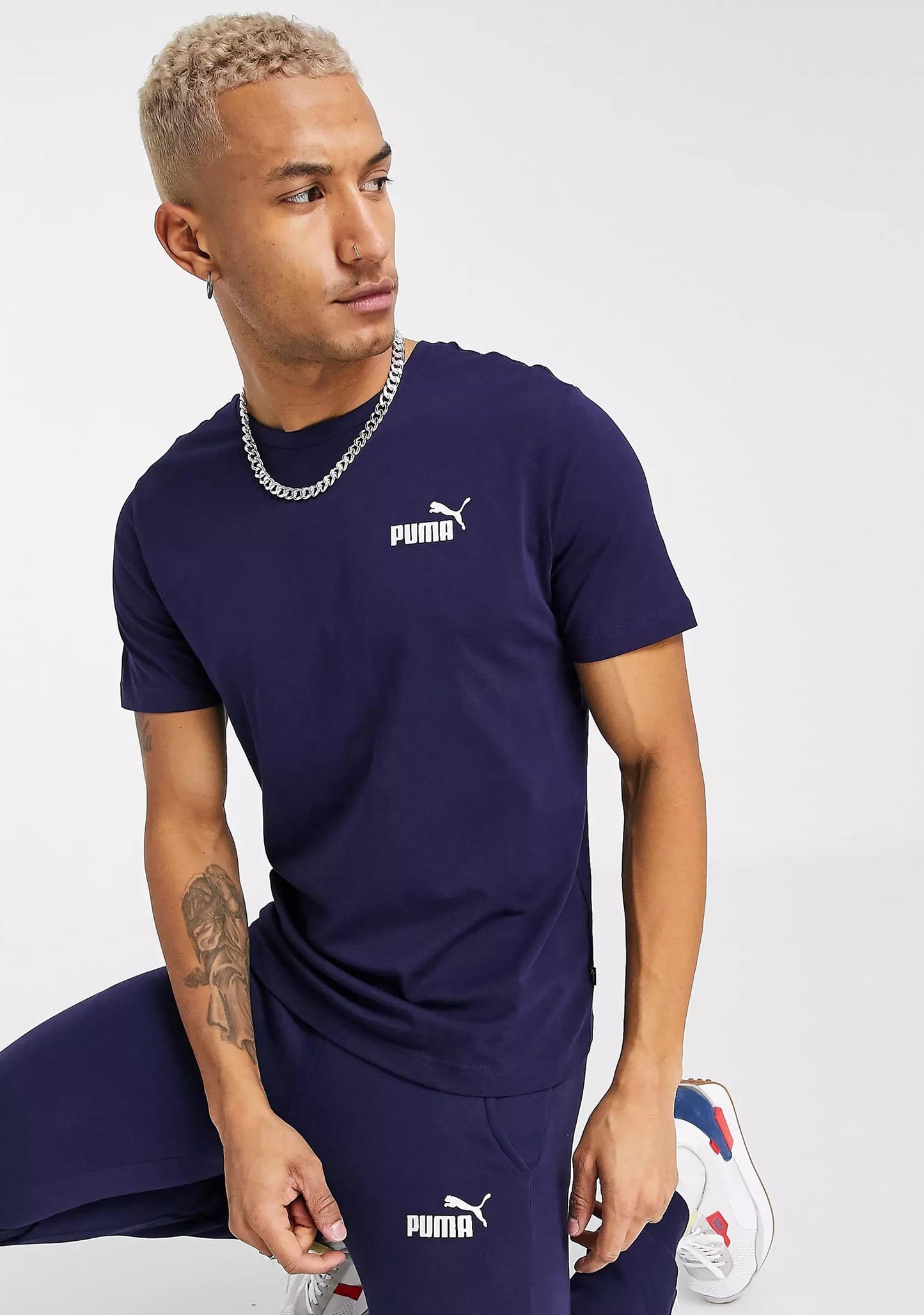 Puma Men’s Essential Small Logo Tee Navy
