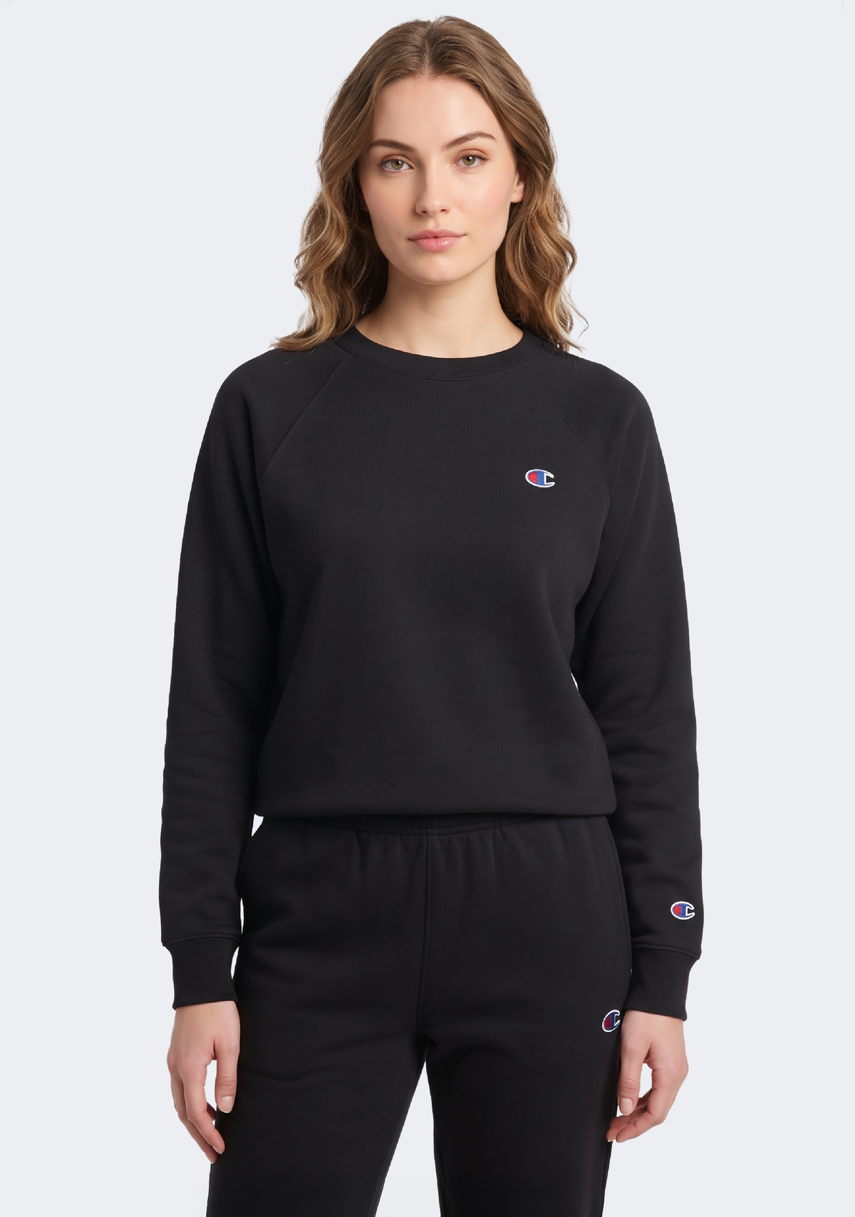 Champion Women's French Terry Script Crew