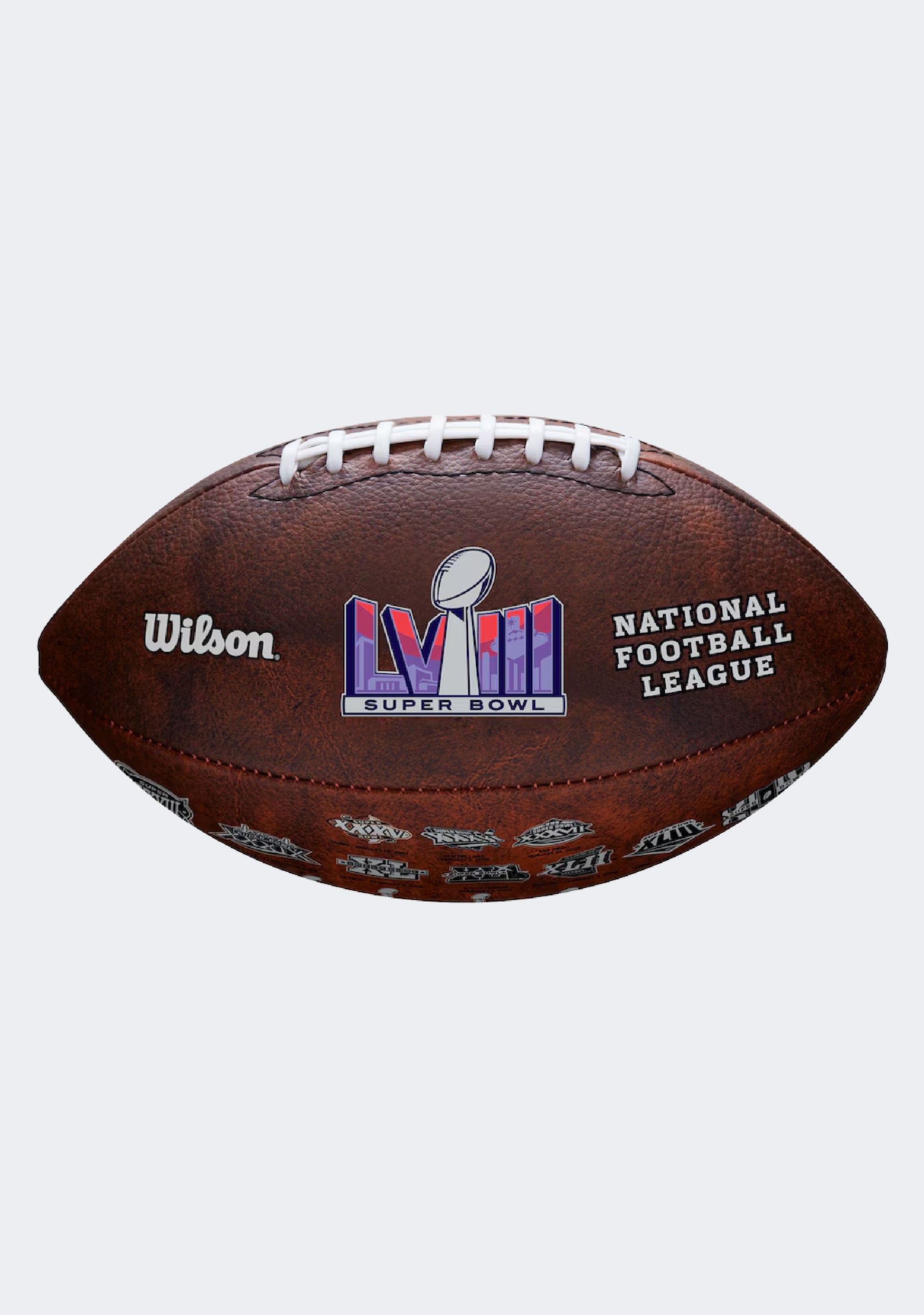Wilson Super Bowl LVIII Throwback Logos Official Ball