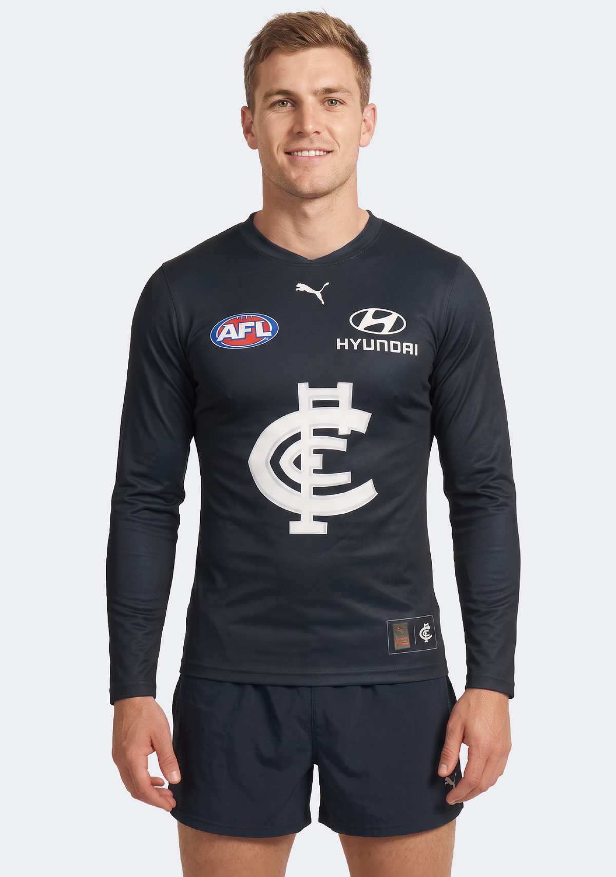 Puma Men's Carlton Blues 2026 Long Sleeve Home Guernsey