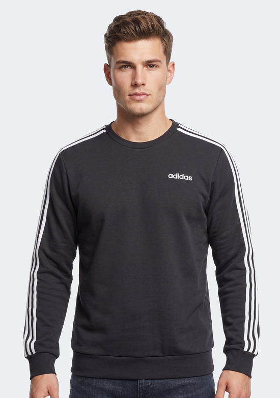 Adidas Men's Essentials 3 Stripes French Terry Crew