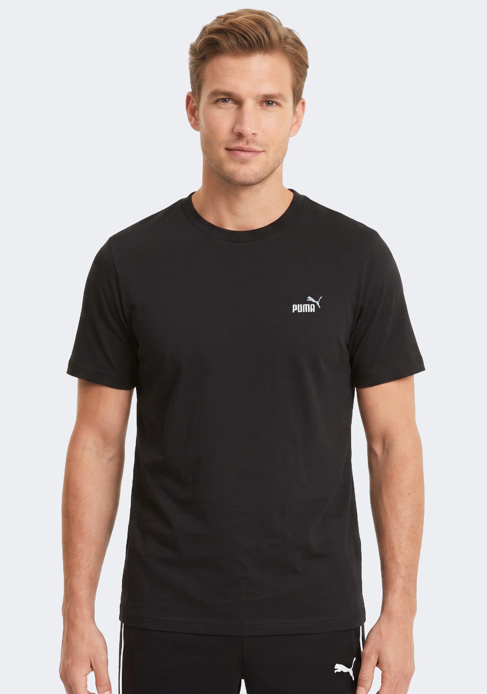 Puma Men's Essentials 2 Colour Small No.1 Logo Tee