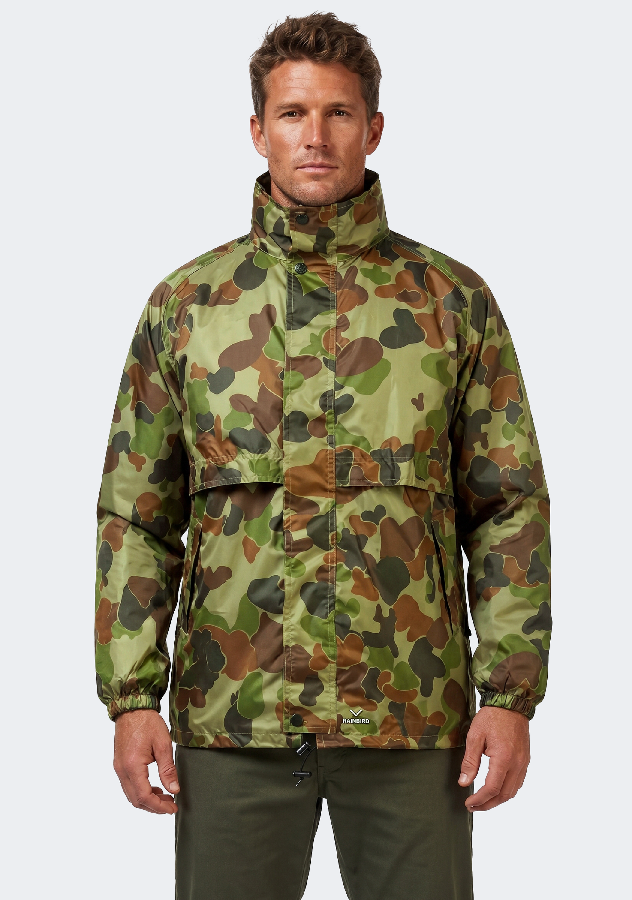 Rainbird Adults Unisex Stowaway Jacket Camo Print