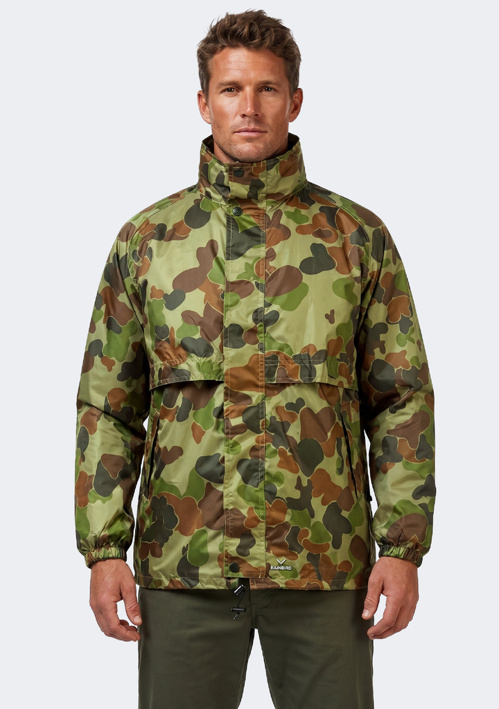 Rainbird Adults Unisex Stowaway Jacket Camo Print