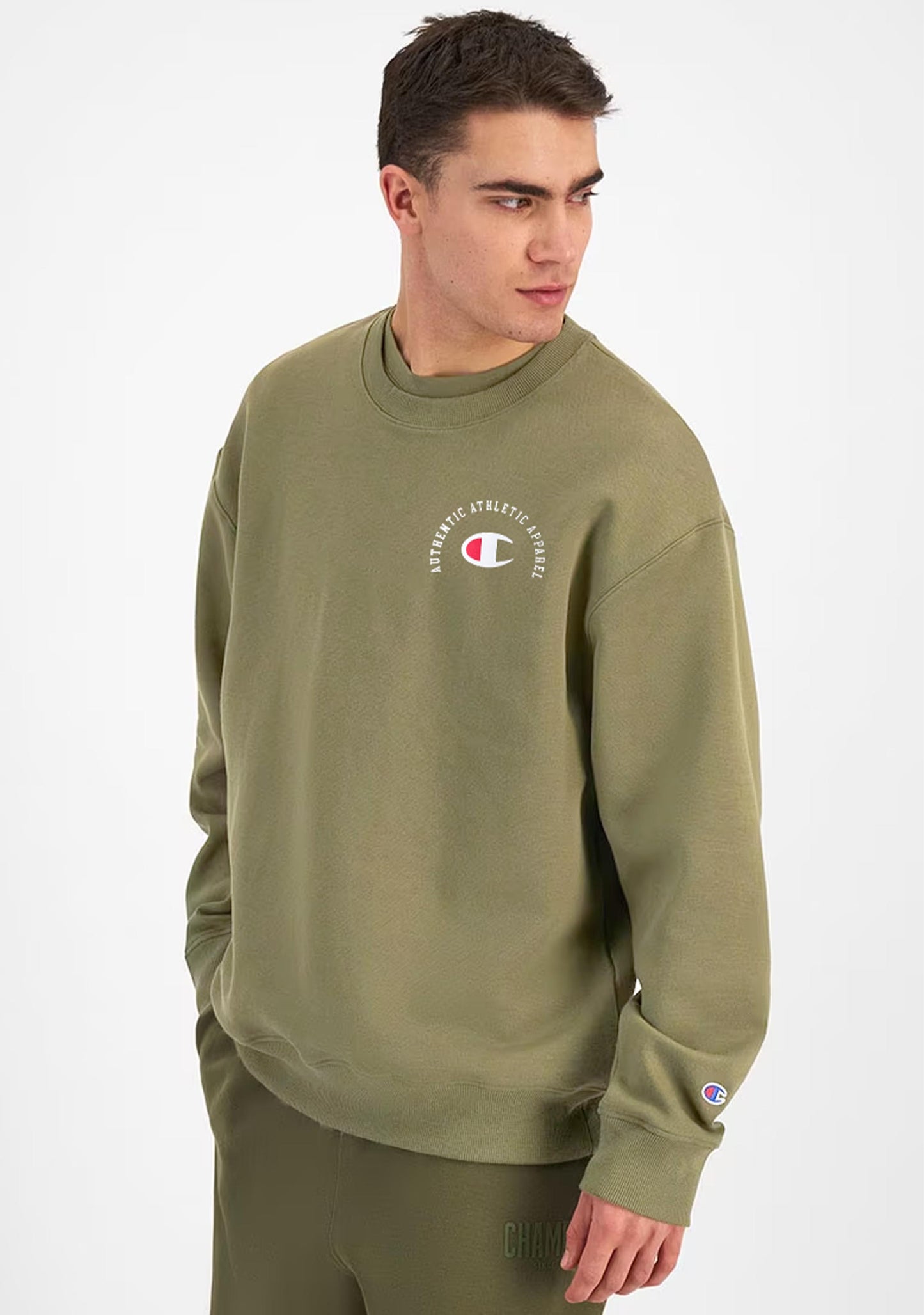 Champion Mens SPS Graphic Print Crew