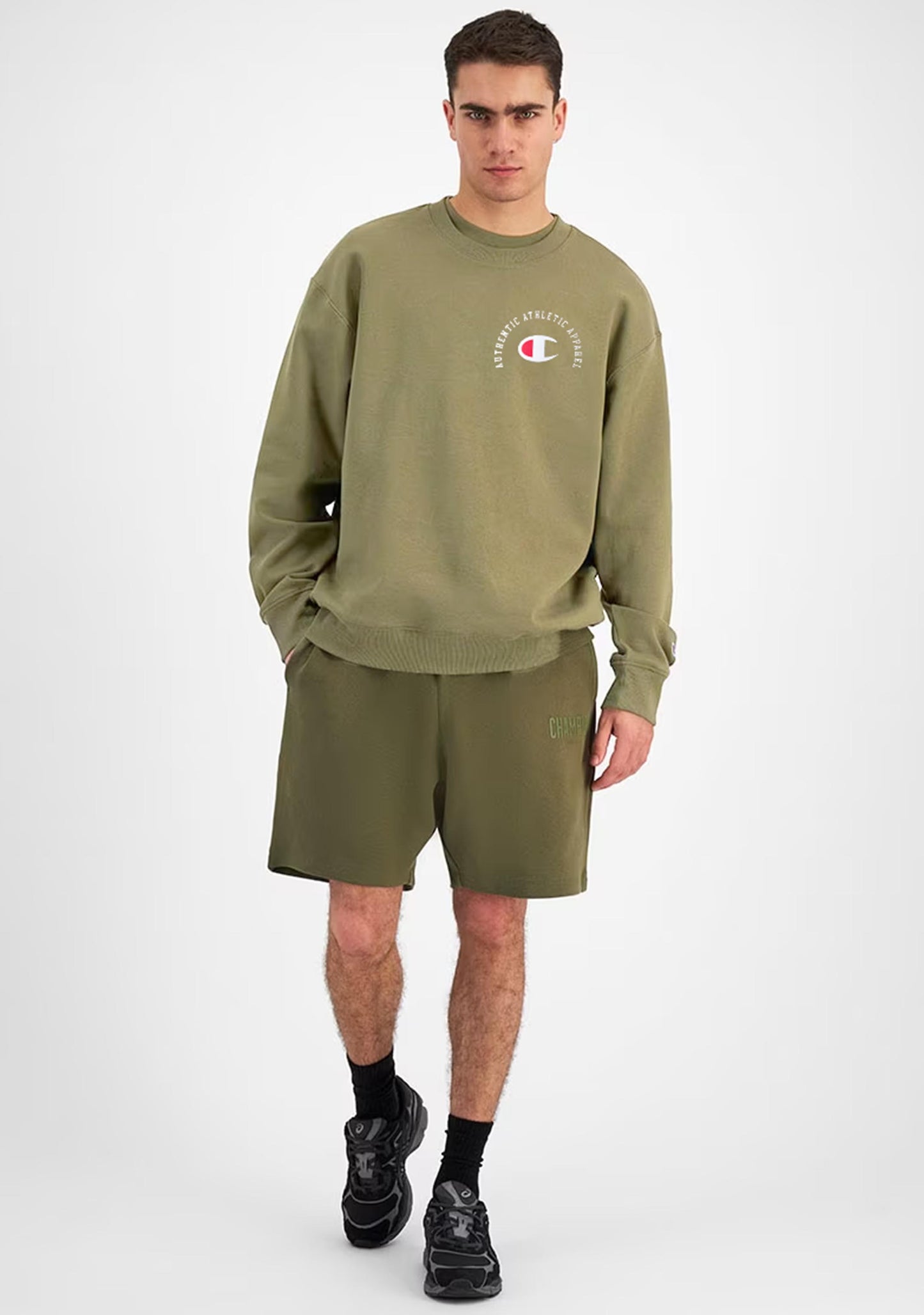 Champion Mens SPS Graphic Print Crew