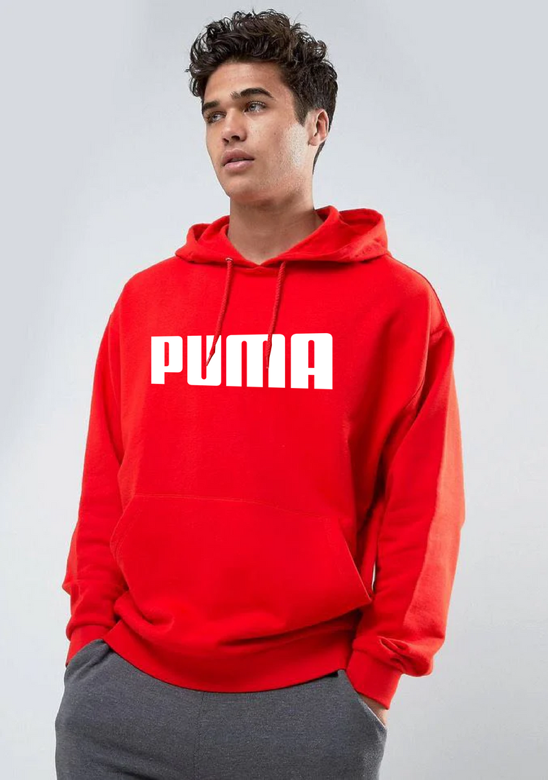 Puma Mens Essentials Big Puma Logo Hoodie Red <br> 854756 05