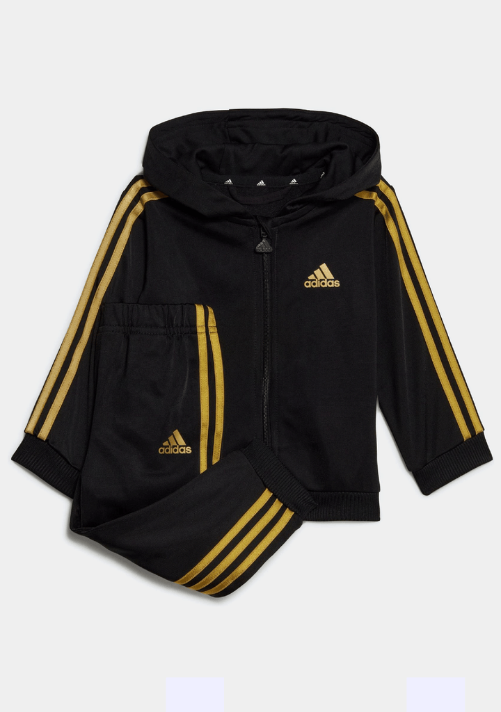 Adidas Infants Essentials Shiny Hooded Tracksuit