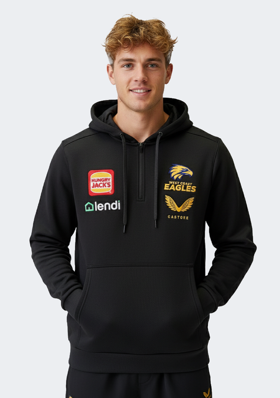 Castore Men's West Coast Eagles 1/4 Zip Travel Hoodie