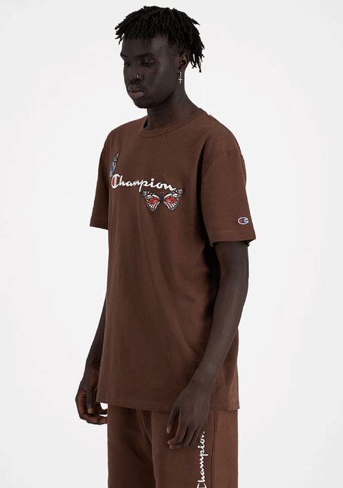 Champion Mens Heritage Butterfly Embroidery Tee <BR> AUXEN MRK
