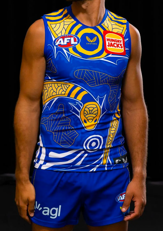 Castore West Coast Eagles Mens Replica Indigenous Guernsey