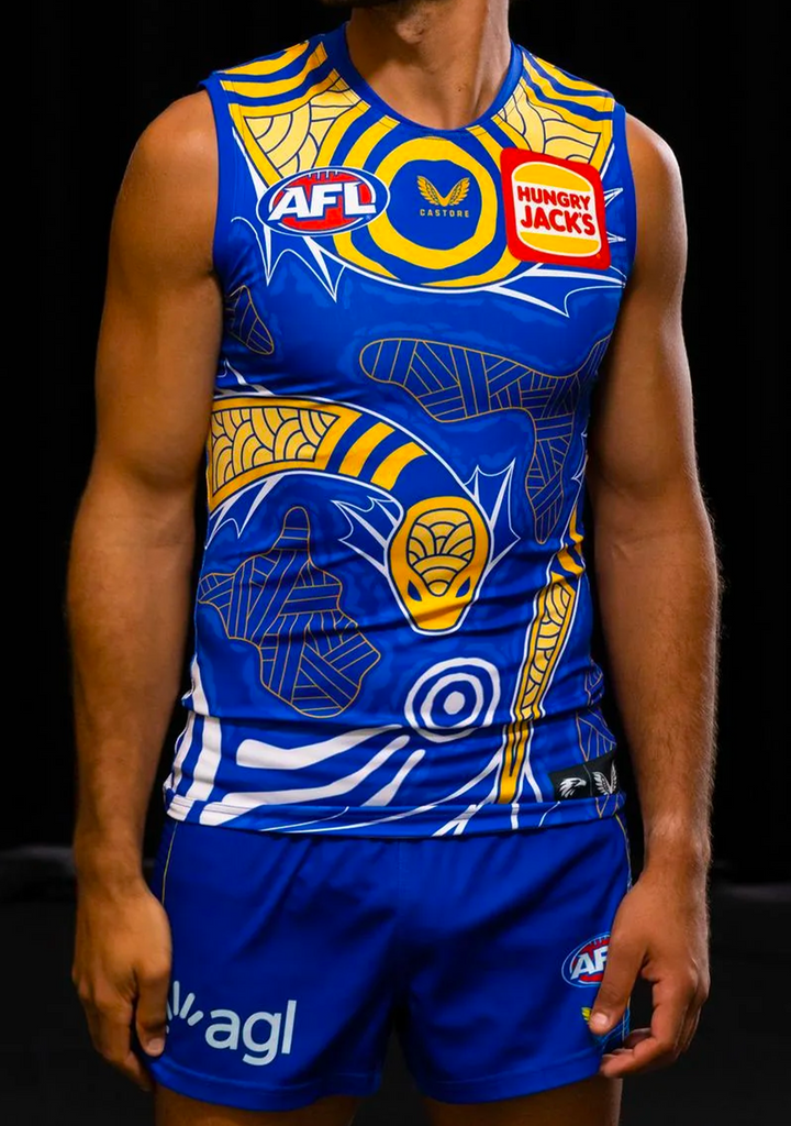 Castore West Coast Eagles Mens Replica Indigenous Guernsey