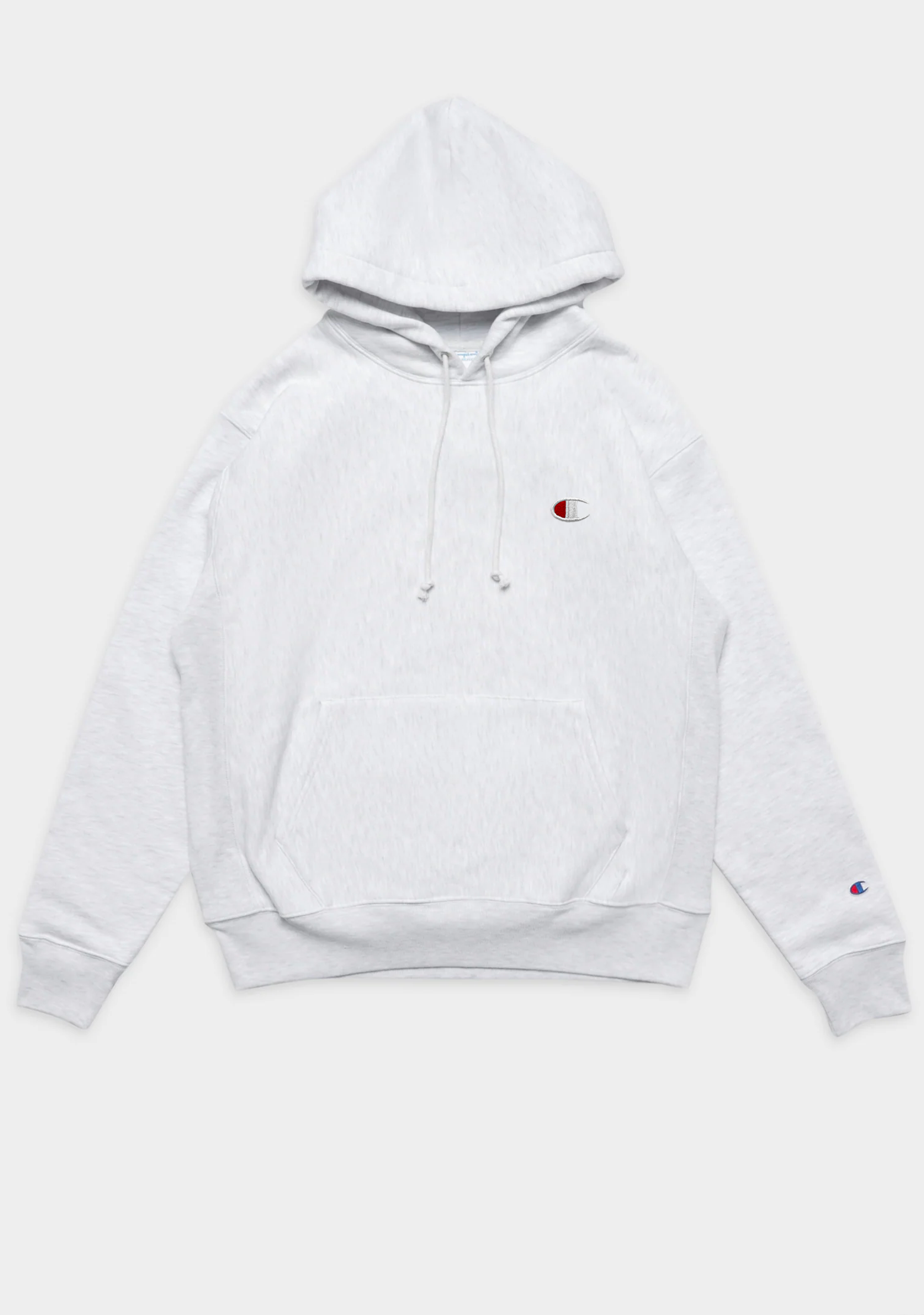 Champion Women's Reverse Weave Small Logo Hoodie Silver Grey