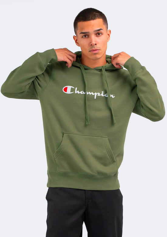 Champion Men's Script Hoodie Sea Moss