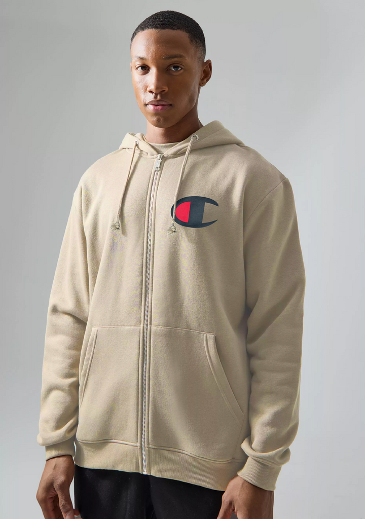 Champion Mens C Logo Full Zip Hoodie