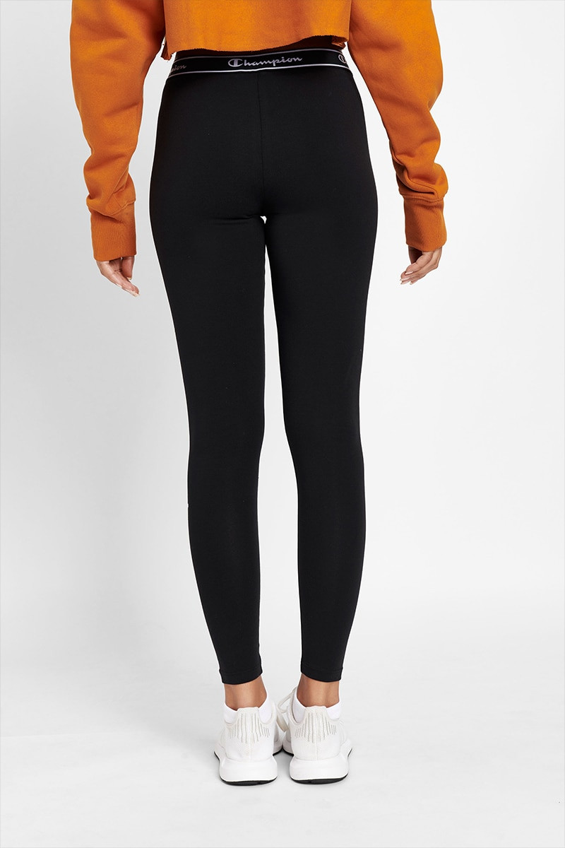 Champion Womens Script Logo Tights Black CULXN BLK