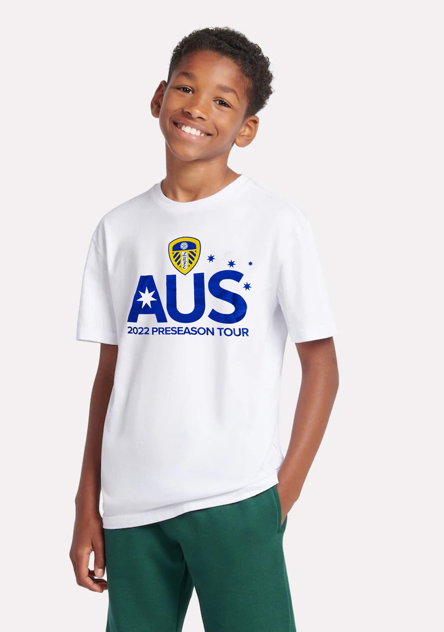 Gildan Kids' Leeds United Supporter Tee White