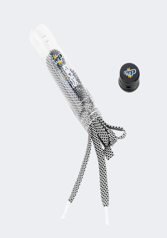 Crep Protect Flat Laces White & Black