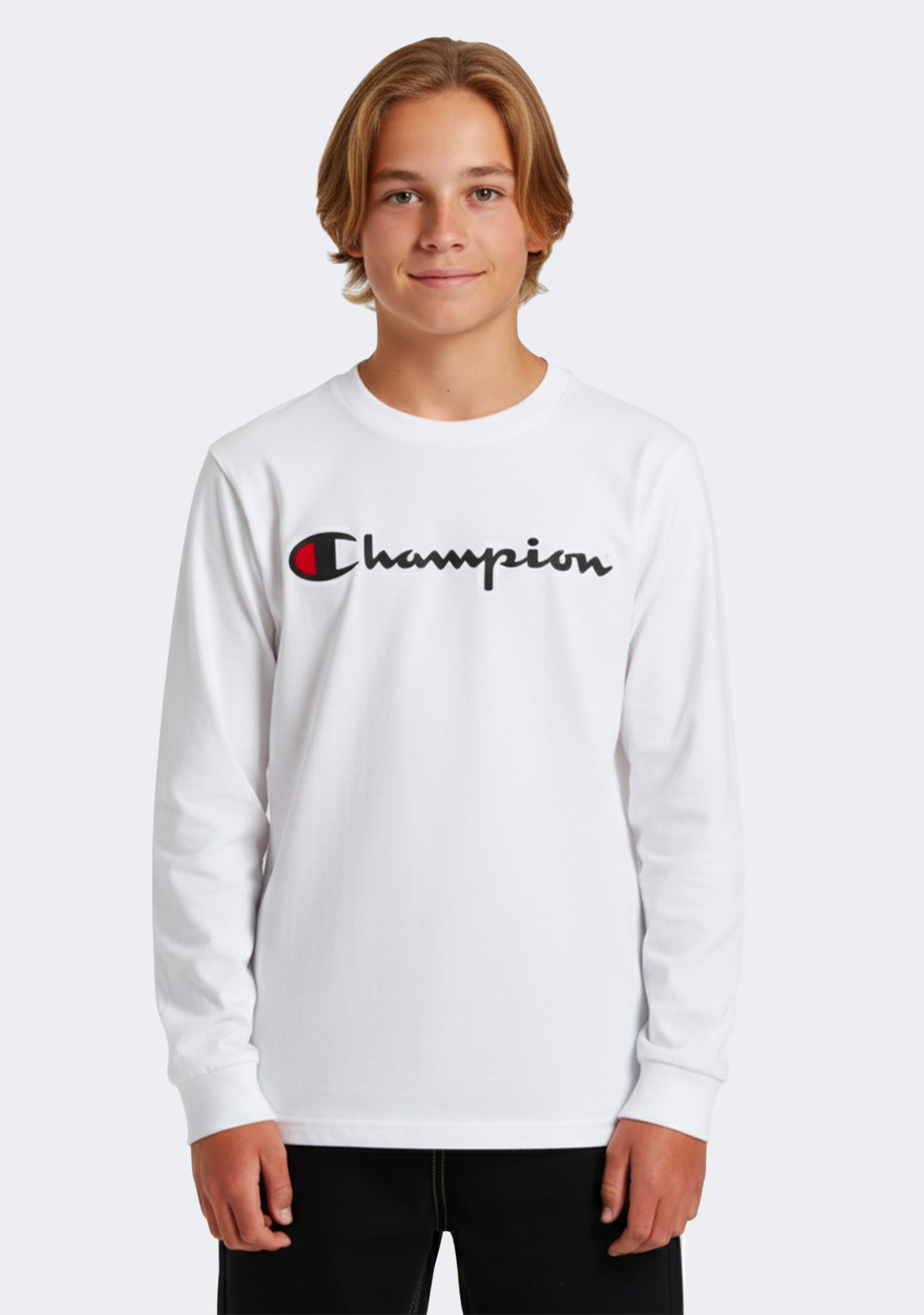 Champion Kids' Script Long Sleeve Tee