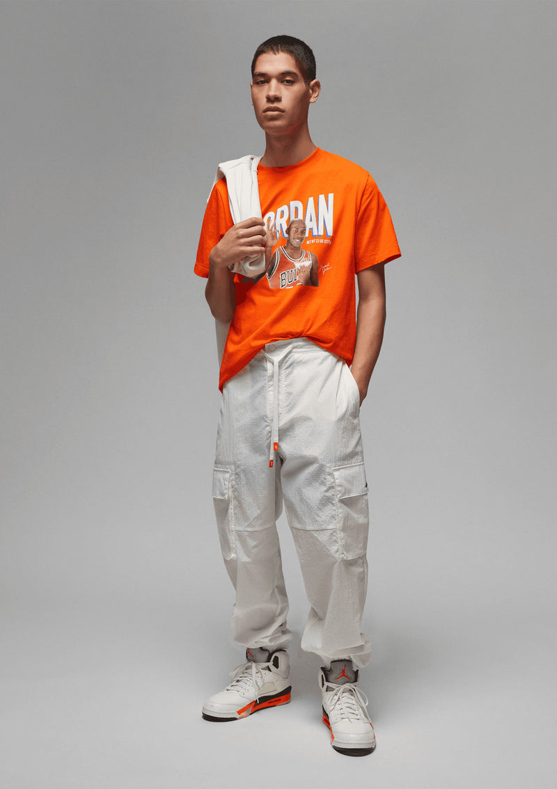 Nike Mens Jordan Flight MVP Graphic T-Shirt Orange <br> DV8434 817