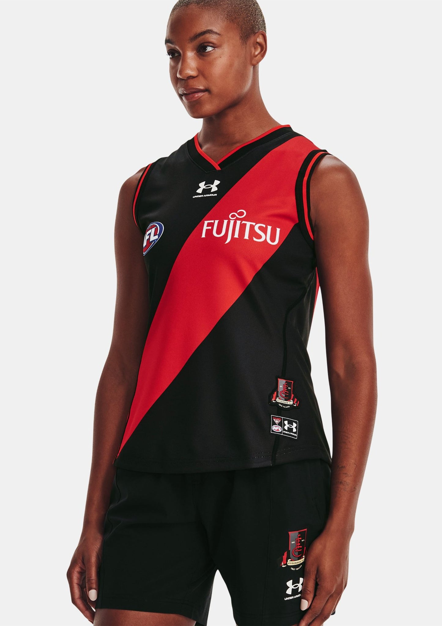 Under Armour Women’s Essendon FC 2022 Replica Home Guernsey Red/Black