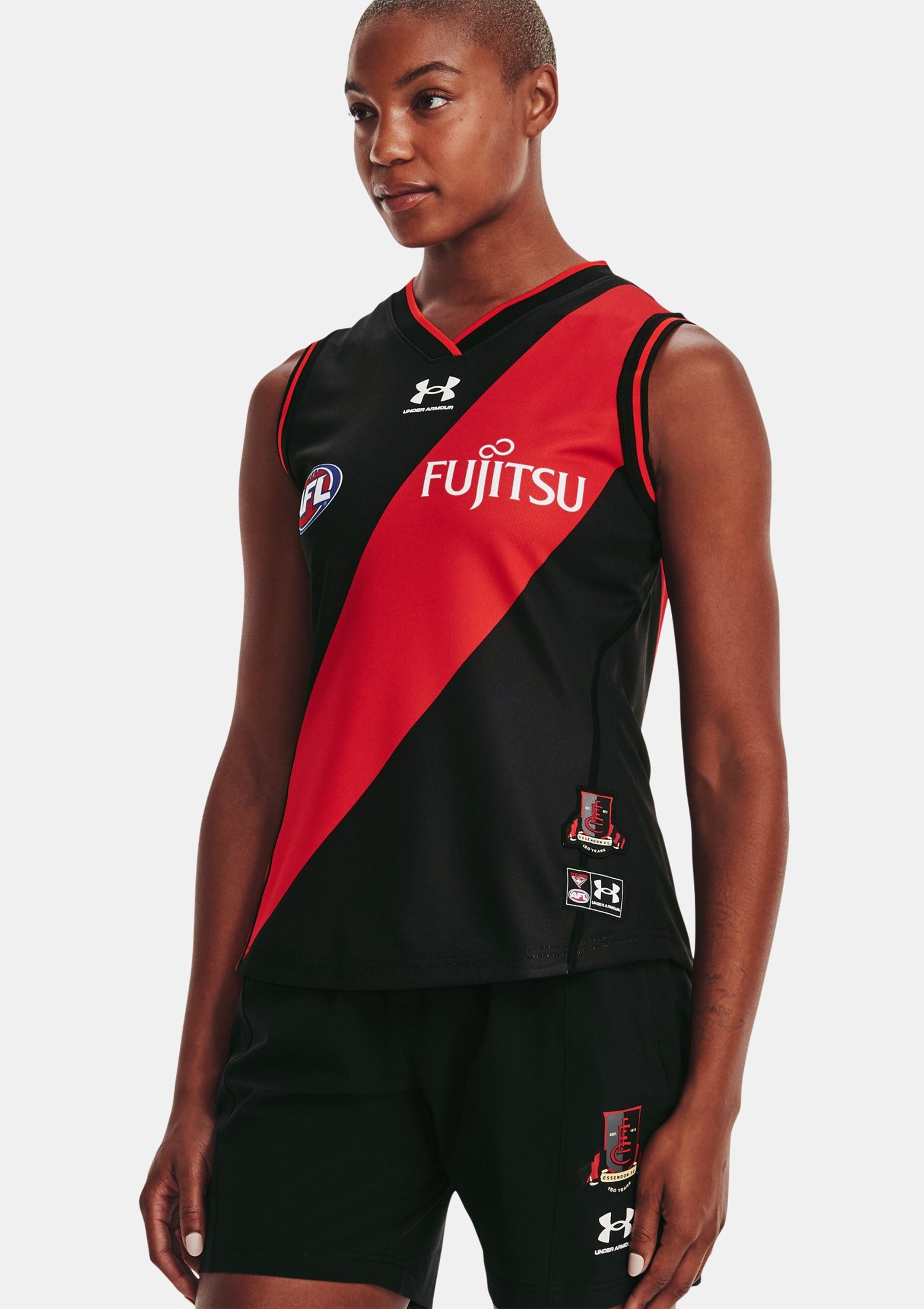 Under Armour Women’s Essendon FC 2022 Replica Home Guernsey Red/Black
