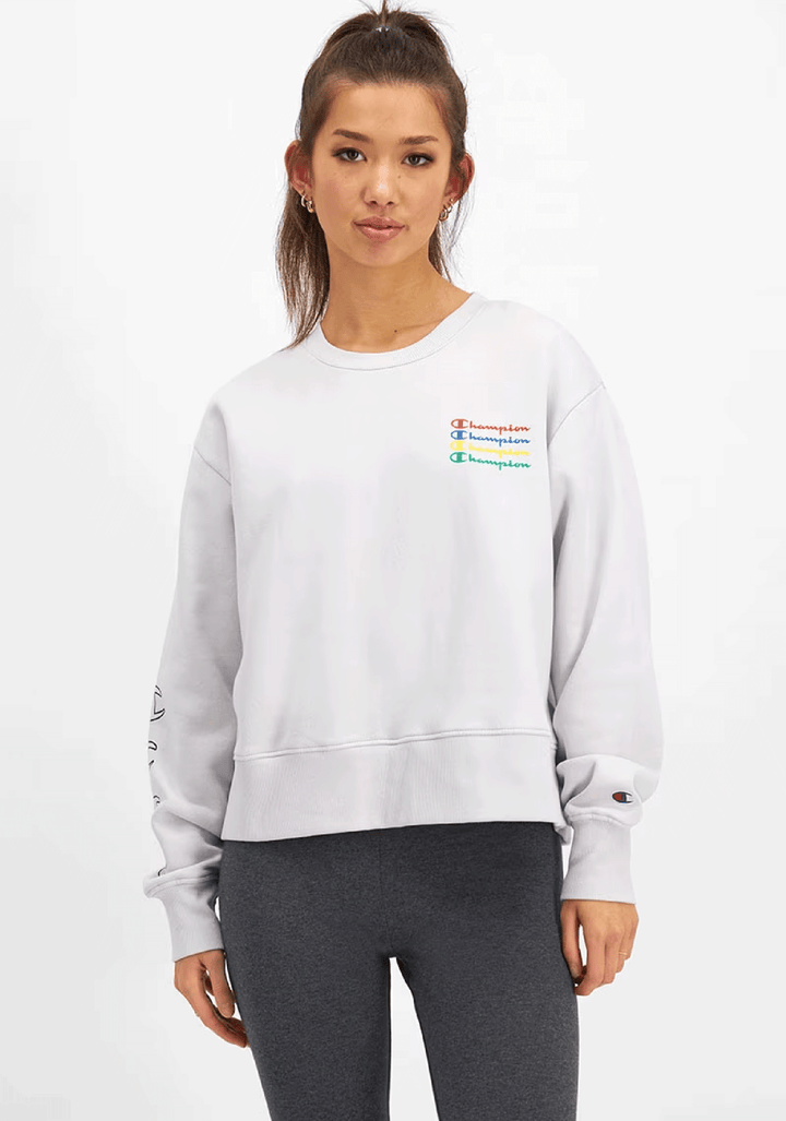 Champion Womens Sporty Graphic Crop Hoodie