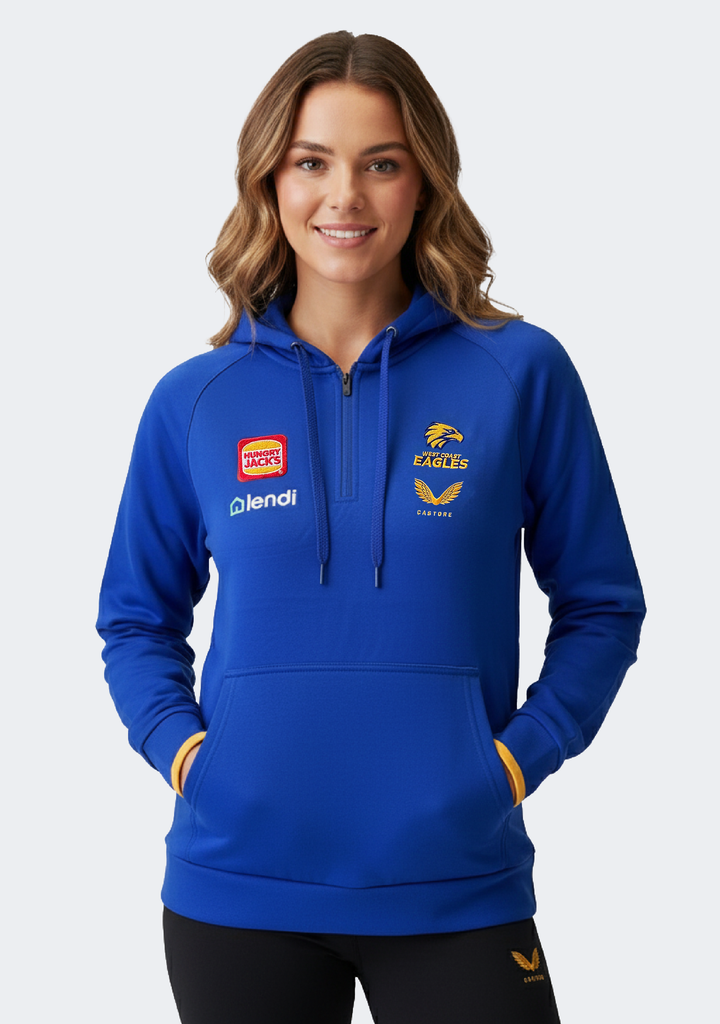 Castore Women's West Coast Eagles 1/4 Zip Travel Hoodie