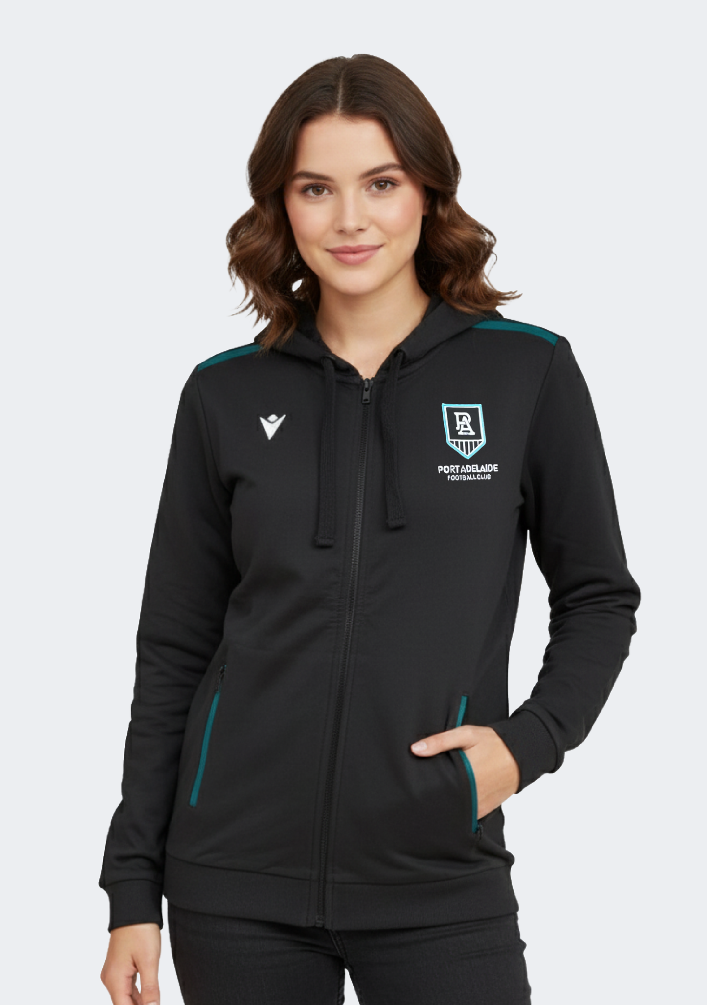 Macron Women's Port Adelaide M20 Travel Hoodie