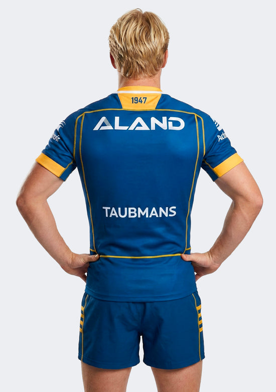 Macron Men's Parramatta Eels M23 Authentic Home Body Fit Shirt