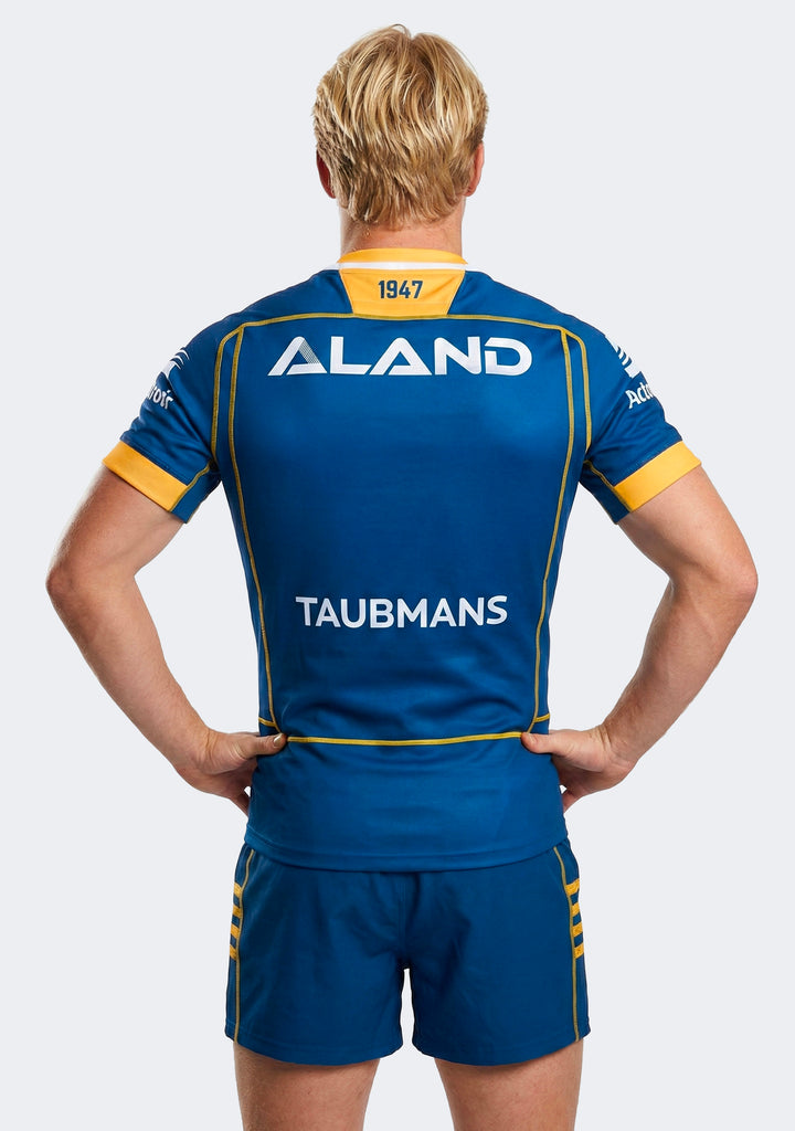 Macron Men's Parramatta Eels M23 Authentic Home Body Fit Shirt