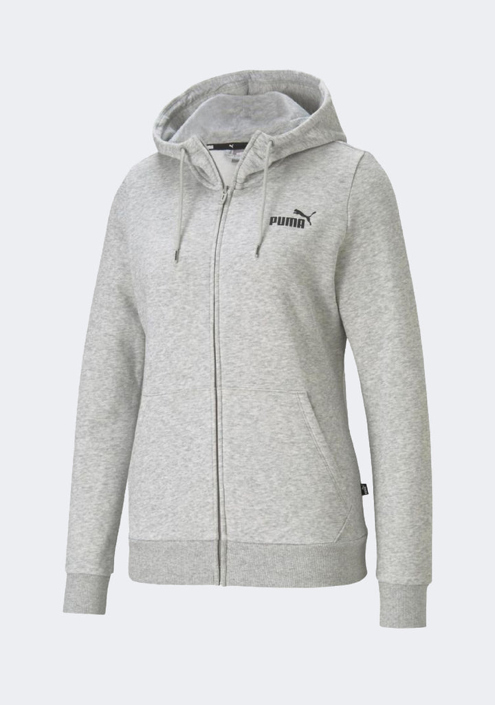 Puma Women's Essentials Small Logo Full Zip Fleece Hoodie