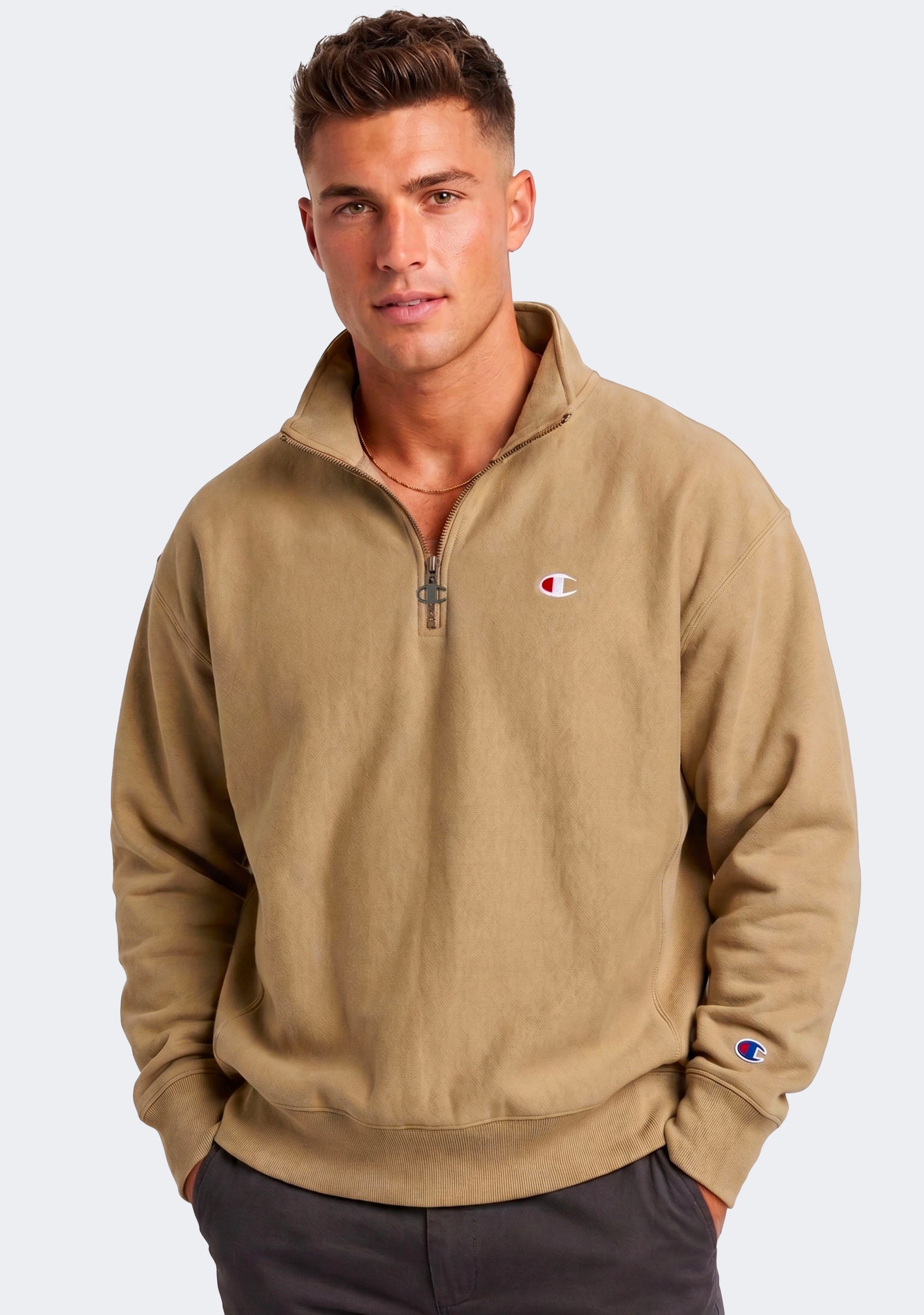 Champion Men's Reverse Weave Terry Quarter Zip