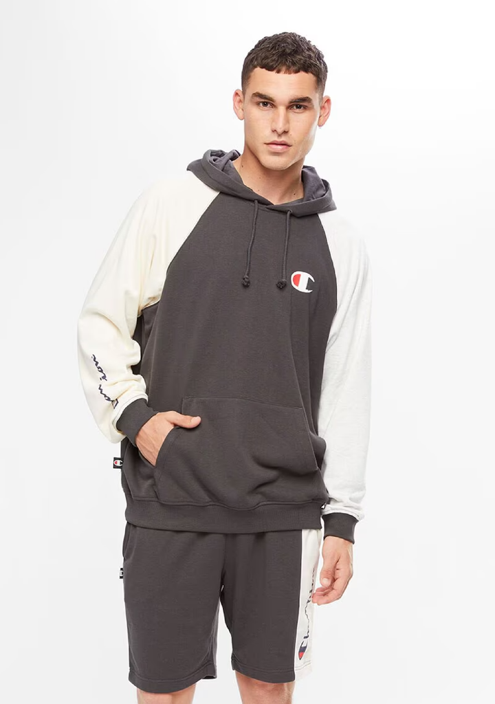 Champion Mens French Terry Colourblock Hoodie