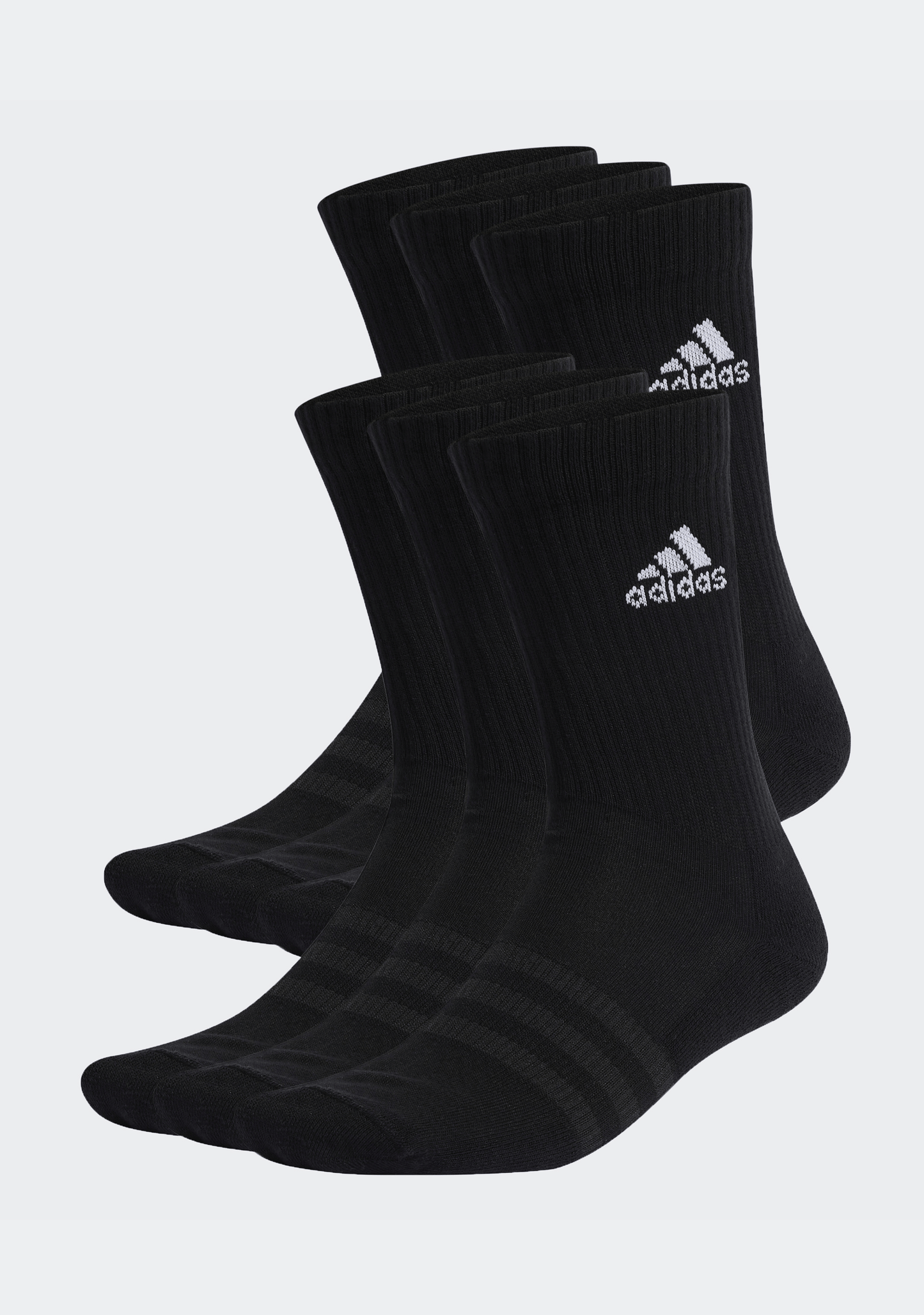Adidas Cushioned Sportswear Crew Socks Black 6 Pack