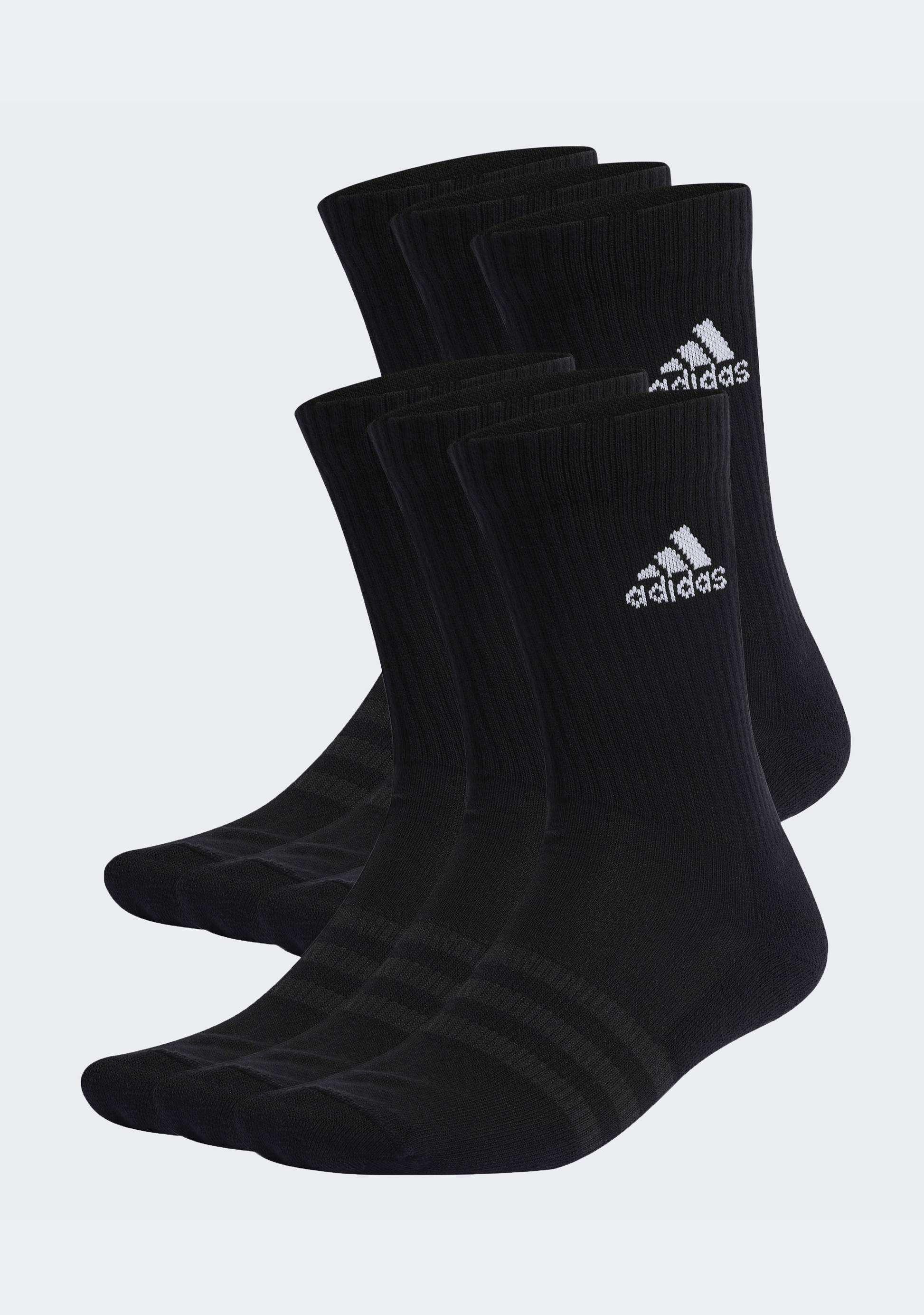 Adidas Cushioned Sportswear Crew Socks Black 6 Pack
