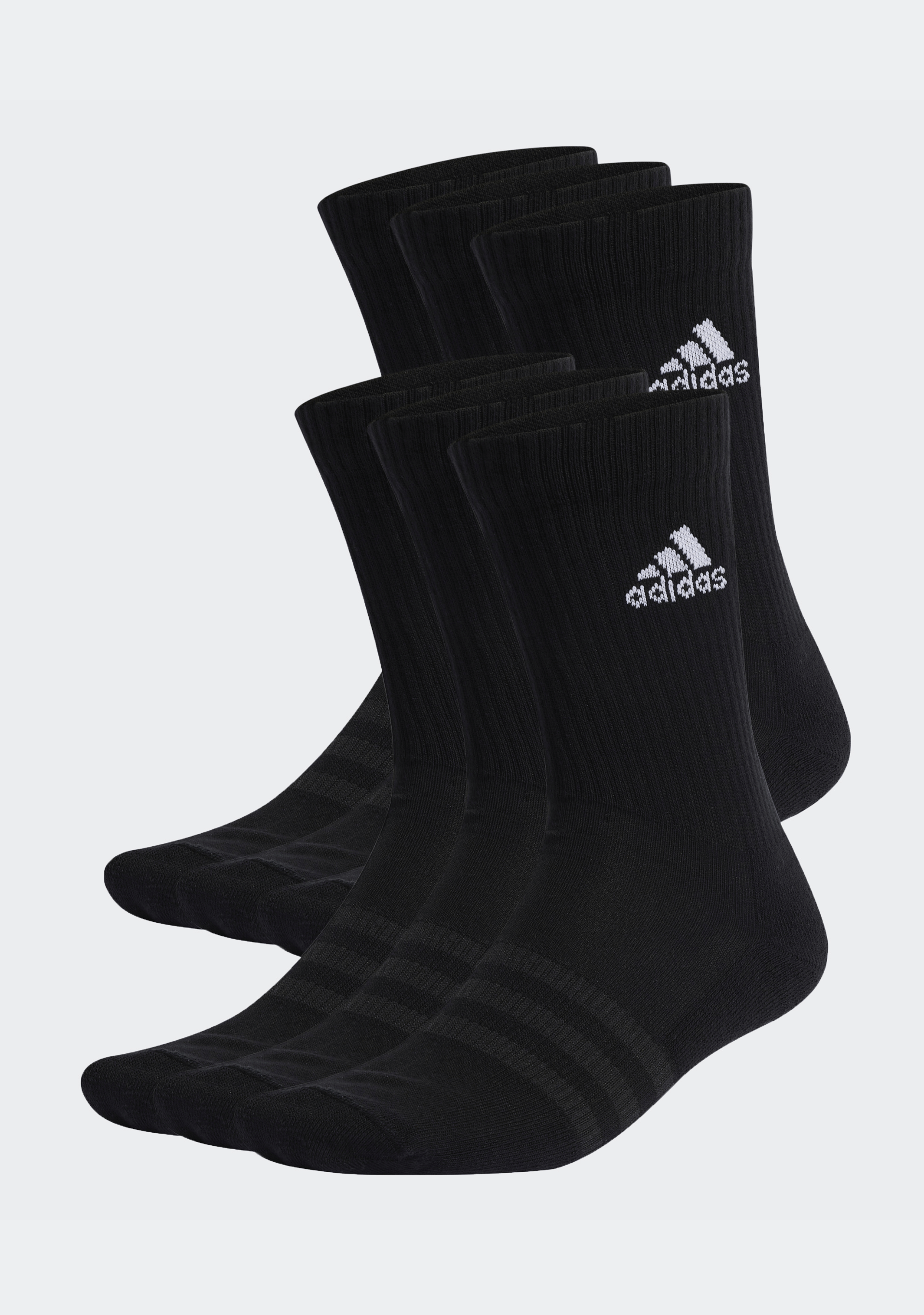 Adidas Cushioned Sportswear Crew Socks Black 6 Pack