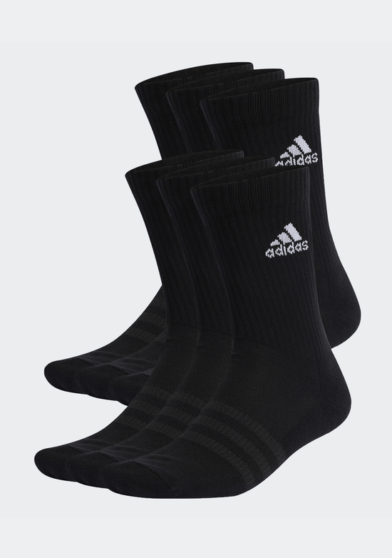 Adidas Cushioned Sportswear Crew Socks Black 6 Pack