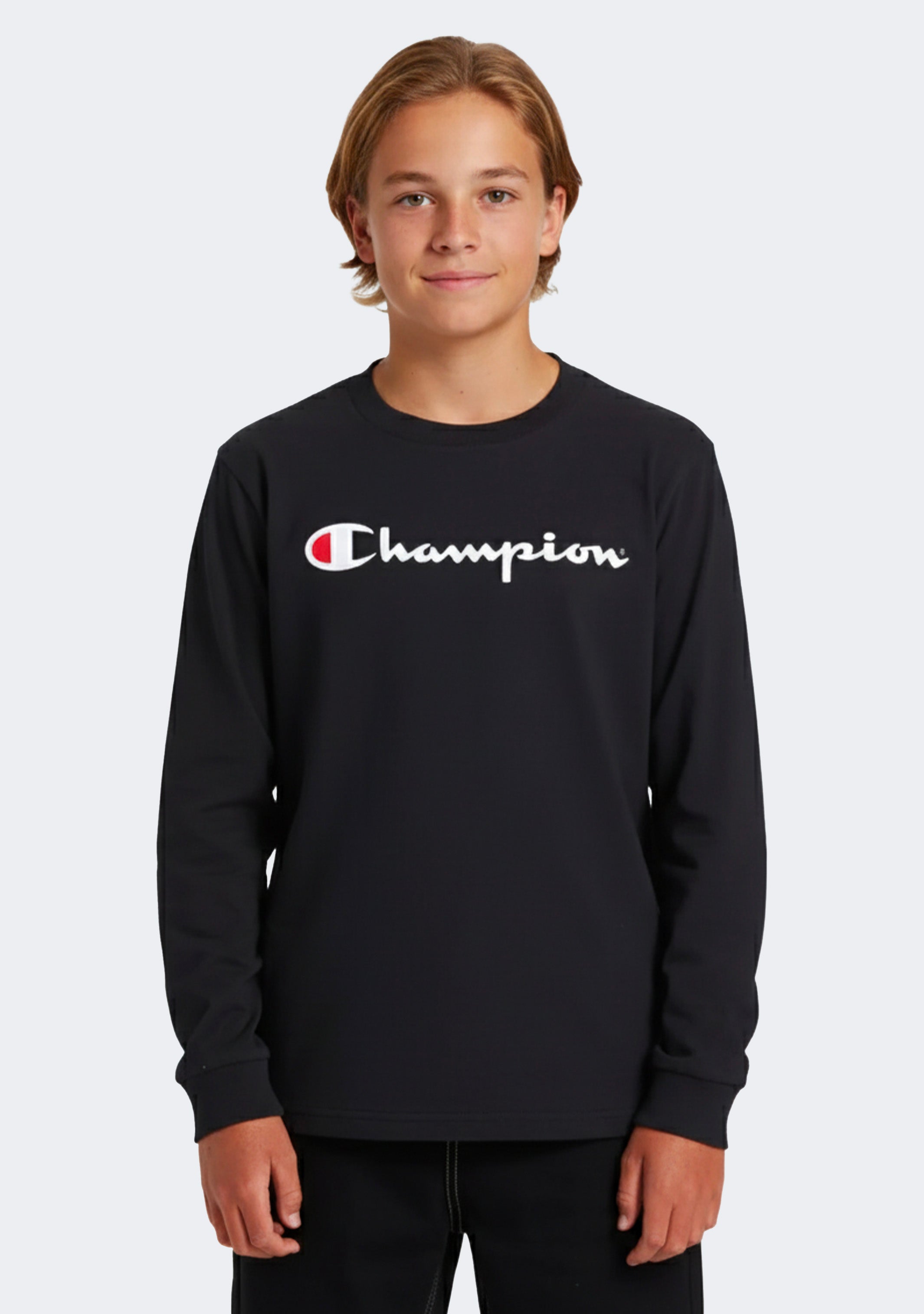 Champion Kids' Script Long Sleeve Tee