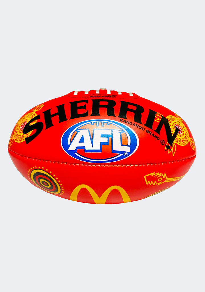 Sherrin Indigenous Round Football Size 3 Red