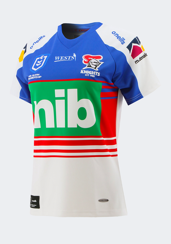O'Neills Newcastle Knights Kids' Replica Away Team Jersey White-Royal-Red
