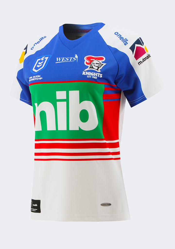 O'Neills Newcastle Knights Kids' Replica Away Team Jersey White-Royal-Red