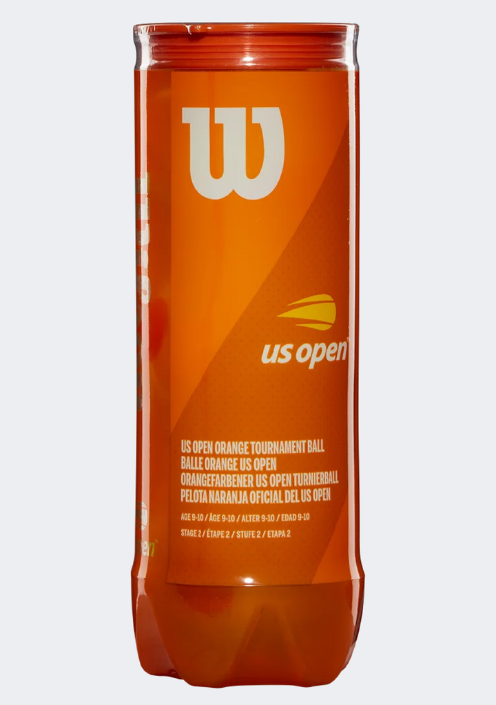 Wilson US Open Orange Tournament Tennis 3-Ball Can