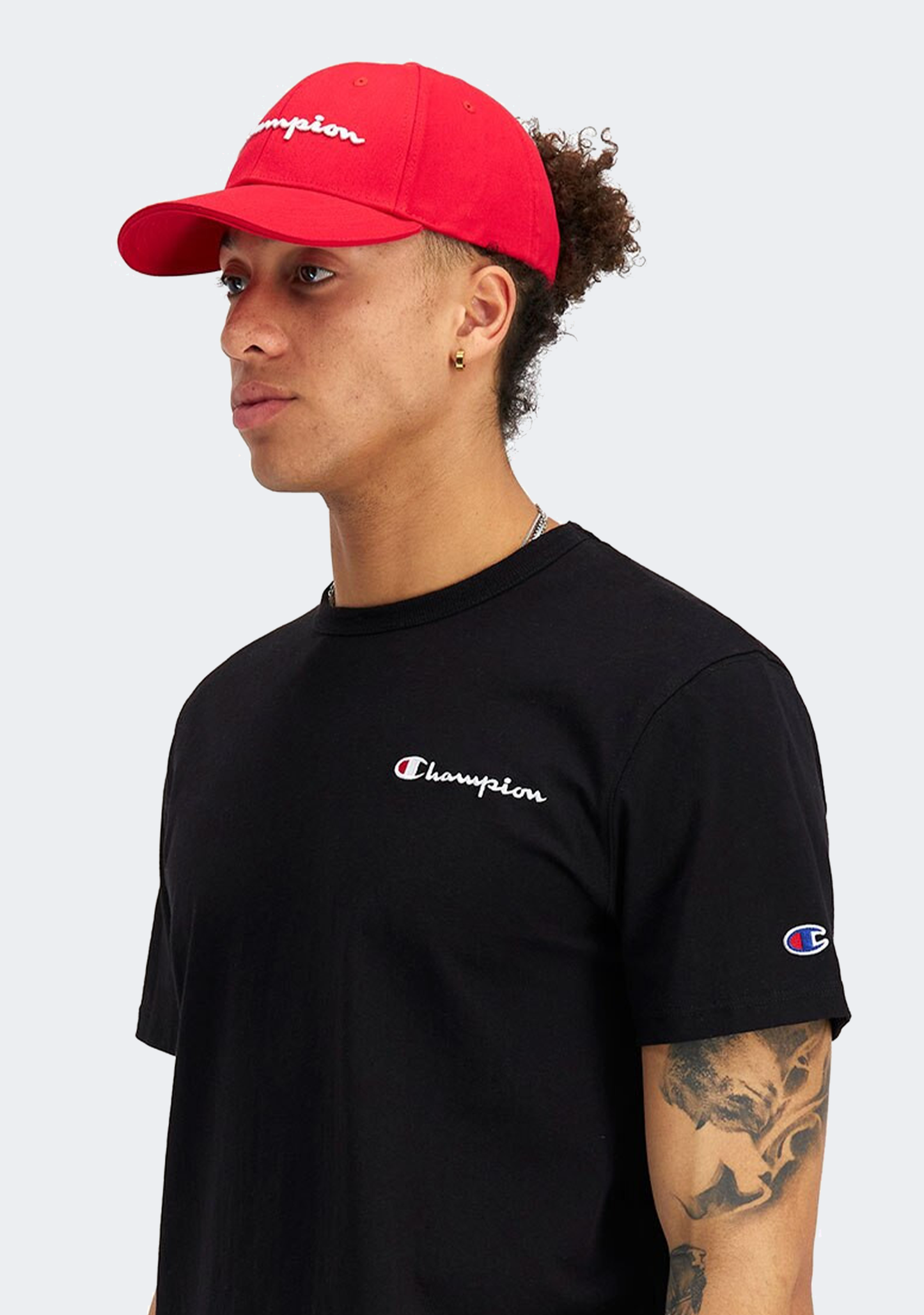 Champion Embroidered C-Life Dad Cap Red